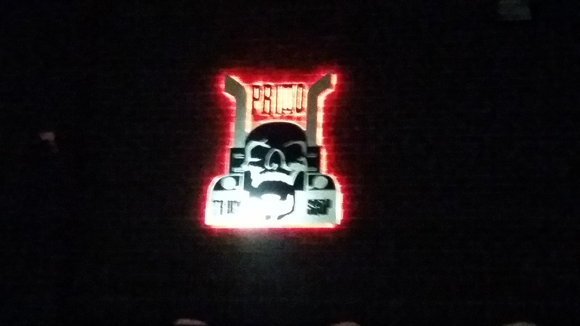 outdoor signs. Halo-lit signs