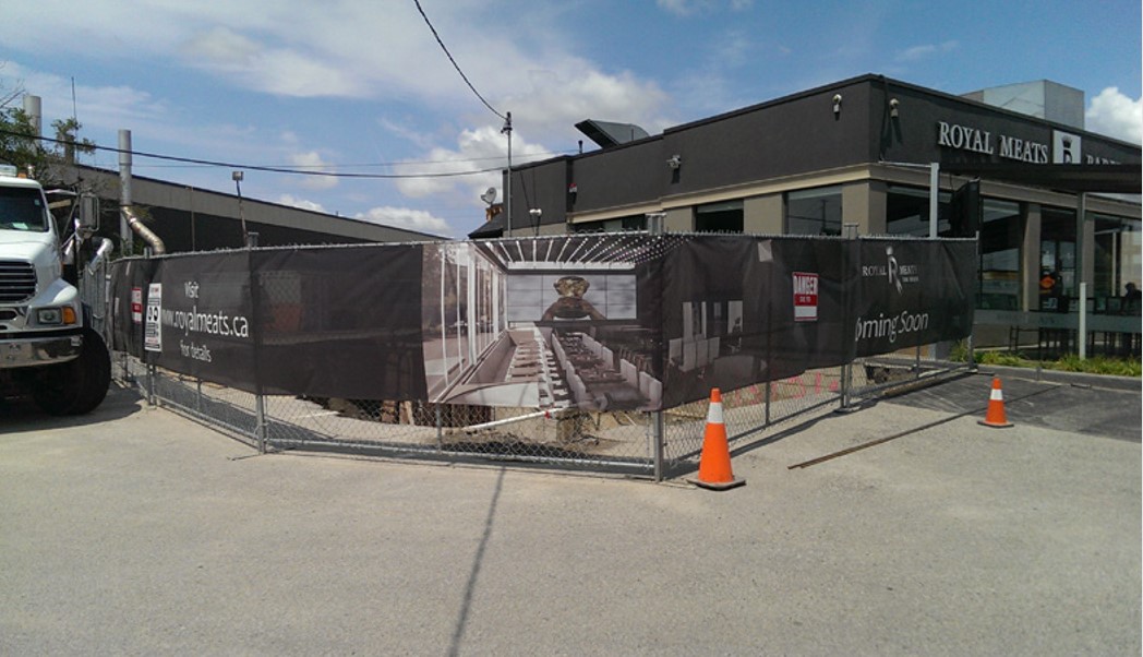 construction site signs. construction banners