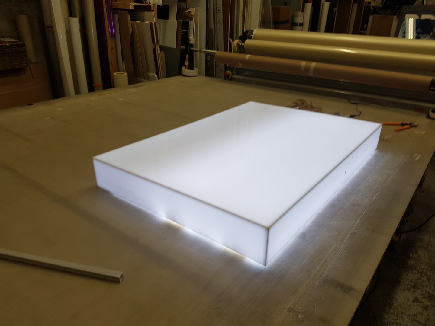 LED Lit Sign Box In Progress