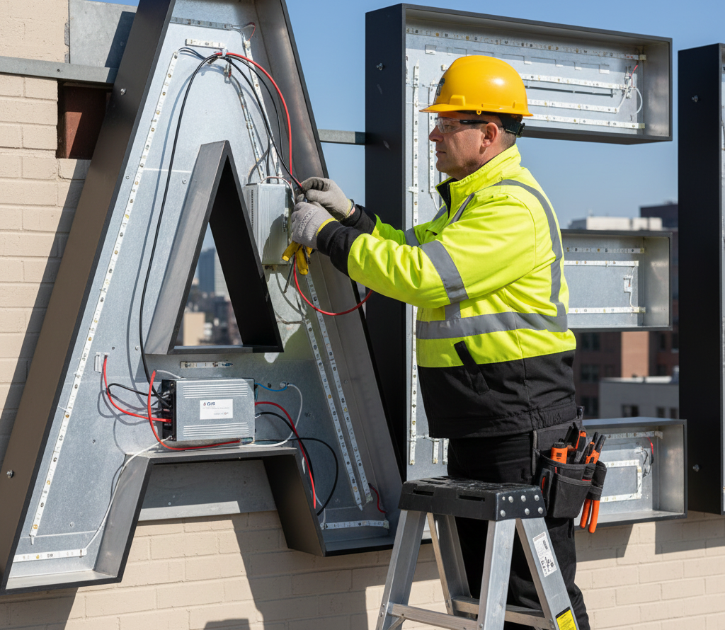 LED Retrofit & Signage Installation